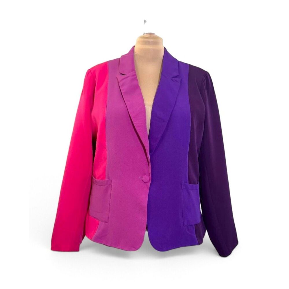 Ashley Stewart Color Block Blazer, NWT! Size 18